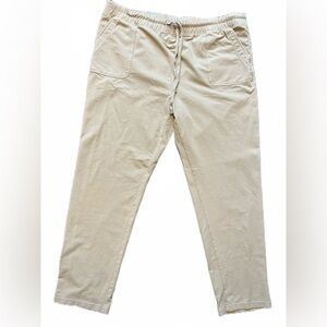 Casual Beige Work Pants Caslon Tan Chinos Relaxed Fit Cotton Blend